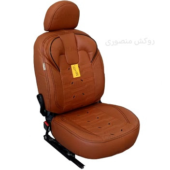 روکش صندلی خودرو کوییک و تیبا2 چرم رنگ مارون طرح vip