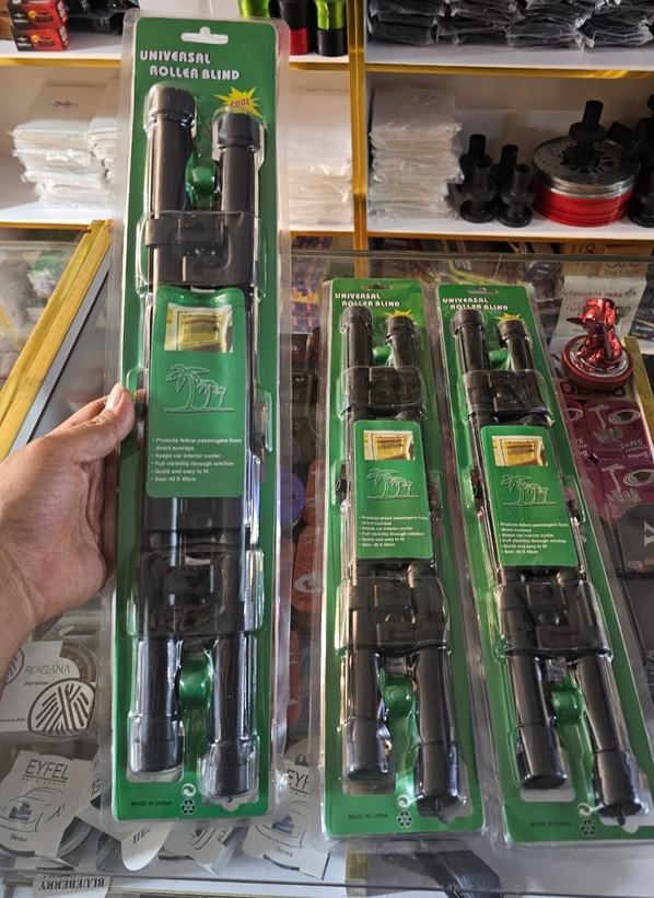 پرده شیشه بغل خودرو طرح کشویی بسته دو عددی وارداتی رنگ مشکی